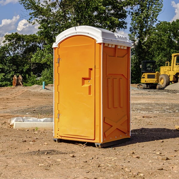 how often are the portable restrooms cleaned and serviced during a rental period in Tichnor Arkansas